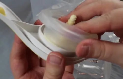 Các bộ phận của tay cầm máy hút sữa Medela Harmony sau khi đã tháo rời