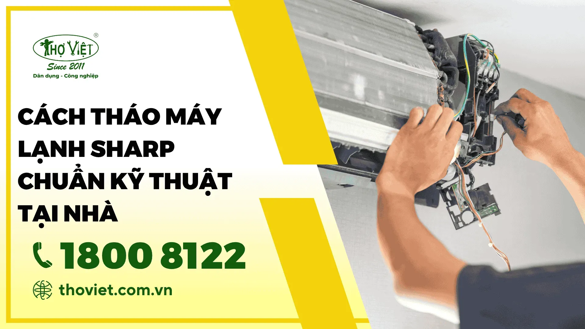Hướng dẫn tháo máy lạnh Sharp chuẩn kỹ thuật tại nhà