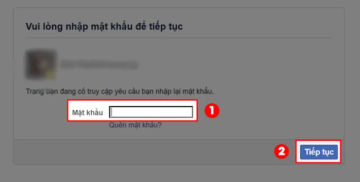 Nhập mật khẩu &gt; Nhấn Tiếp tục