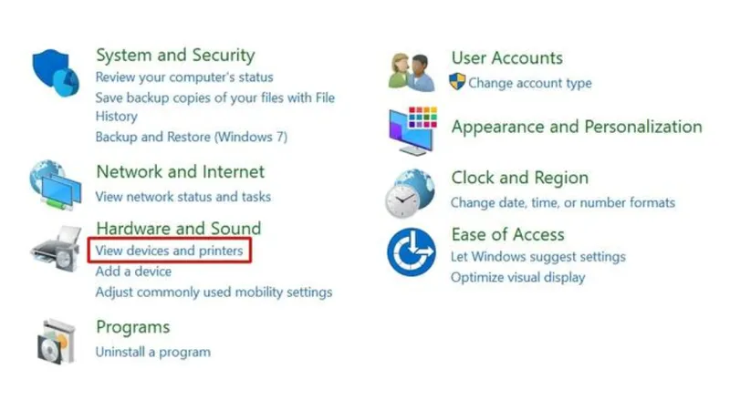 Cách kết nối máy in Canon trên máy tính 1
