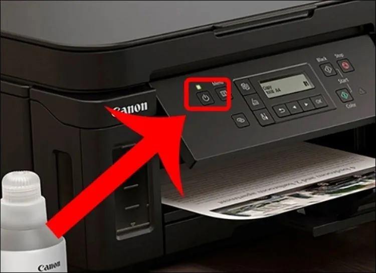 Tắt nguồn và ngắt kết nối điện của máy in