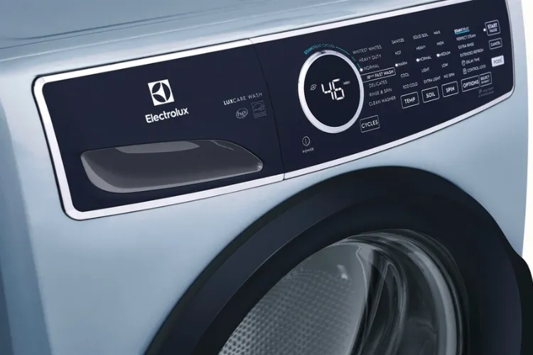 Biểu tượng ổ khóa hiển thị trên màn hình máy giặt Electrolux báo hiệu cửa bị khóa