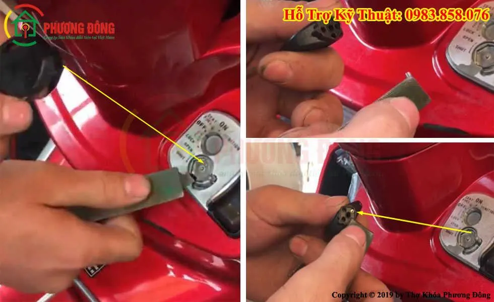 Hướng dẫn cách mở nắp khóa từ xe máy