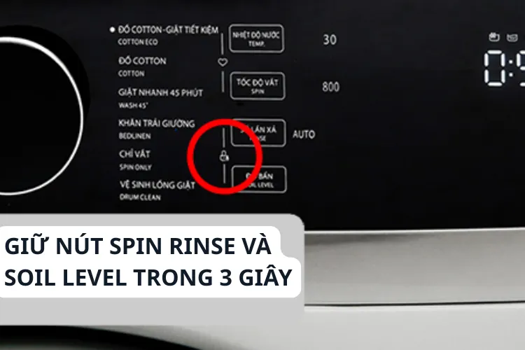 Hướng dẫn mở khóa trẻ em trên máy giặt Toshiba chi tiết