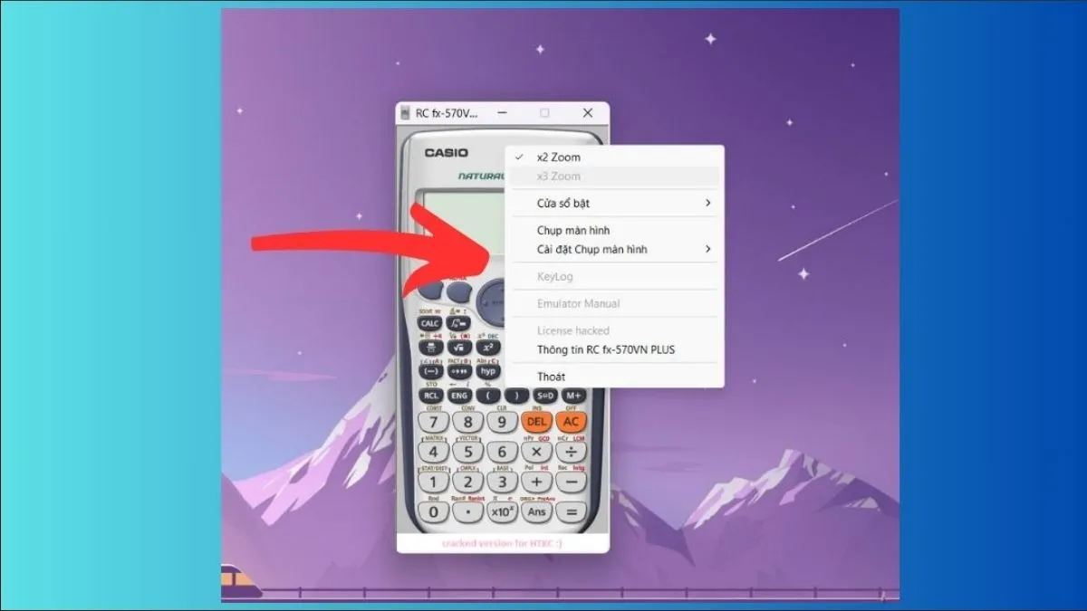 Giao diện máy tính Casio giả lập với nhiều chức năng nâng cao, hỗ trợ người dùng tìm cách mở máy tính Casio trên máy tính cho các tác vụ chuyên biệt