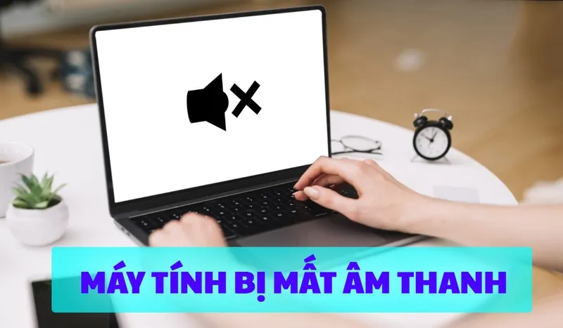 Biểu tượng driver âm thanh trên màn hình máy tính cho thấy sự cố về trình điều khiển loa máy tính
