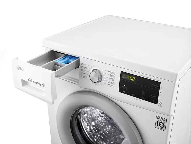 Ngăn chứa nước giặt và nước xả của máy giặt Inverter