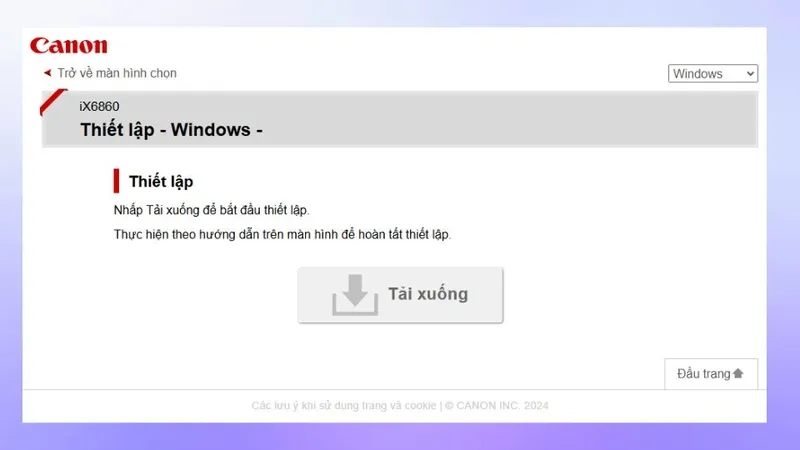 Cài đặt Driver trên hệ điều hành Windows