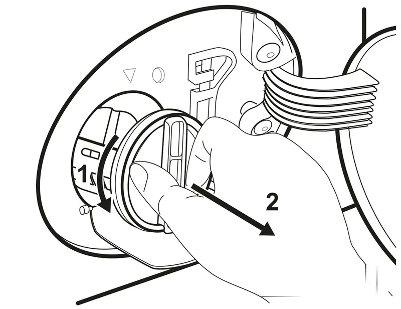 Vệ sinh bên trong ống xả nước máy giặt Electrolux bằng cách xả nước mạnh để loại bỏ cặn bẩn và xơ vải tích tụ.