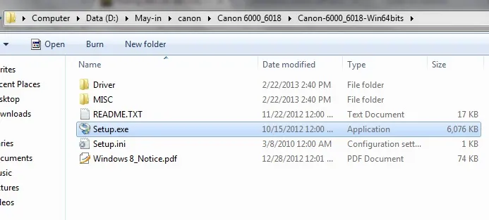 cài đặt máy in canon 6000