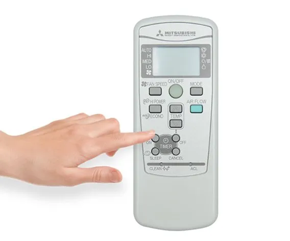 Cài đặt hẹn giờ bật máy lạnh Mitsubishi Heavy