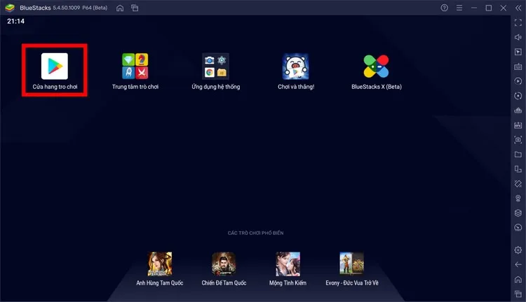 Khởi động BlueStacks và đăng nhập vào Cửa hàng trò chơi để sử dụng Messenger trên máy tính