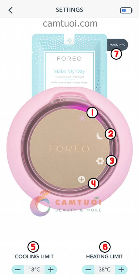 Cài đặt máy đắp mặt nạ Foreo UFO 2 trên ứng dụng