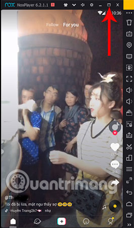 Chọn biểu tượng Maximize nếu muốn thu nhỏ giao diện