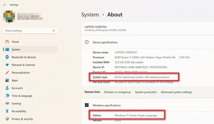 Kiểm tra thông tin hệ điều hành máy tính để cài đặt Brother MFC 7360