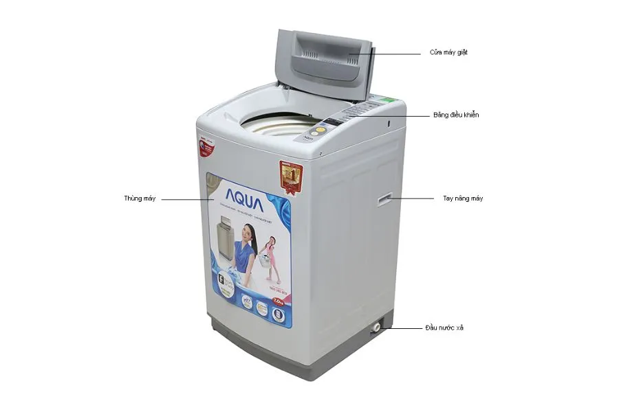 Cấu tạo máy giặt Aqua 7kg