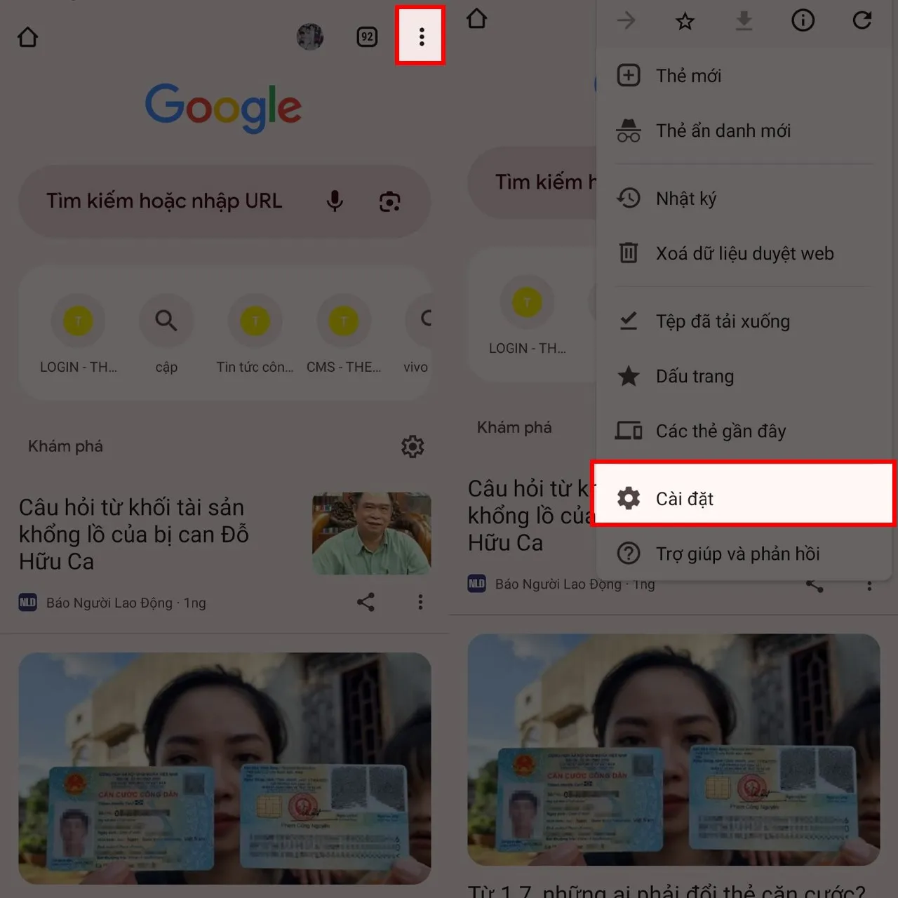 Cài đặt chặn cửa sổ bật lên trên Android
