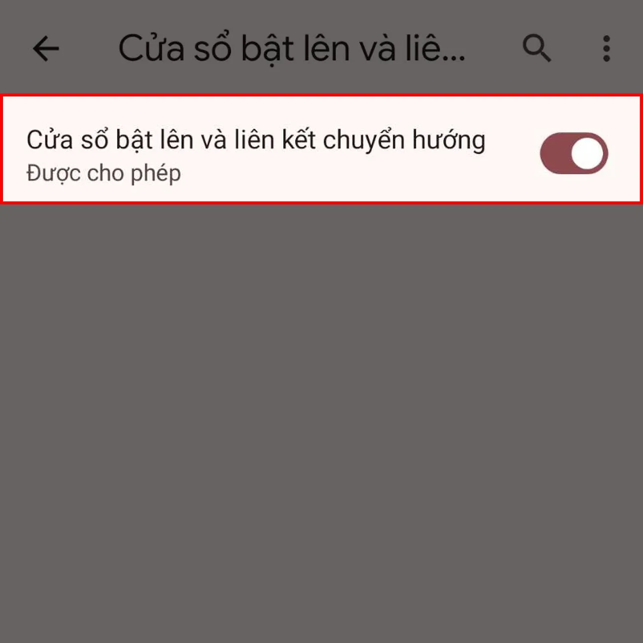 Tắt tính năng cửa sổ bật lên và liên kết chuyển hướng
