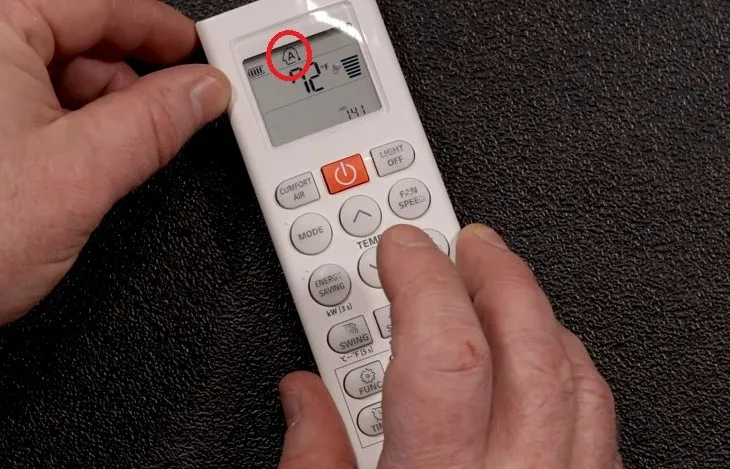 Biểu tượng chữ A hoặc ba mũi tên cho chế độ Auto, hướng dẫn cách sử dụng mode máy lạnh tự động