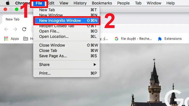 Hướng dẫn bật chế độ ẩn danh trên Google Chrome cho Macbook