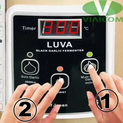 Cách chọn chức năng làm tỏi nhiều nhánh khi sử dụng máy làm tỏi đen