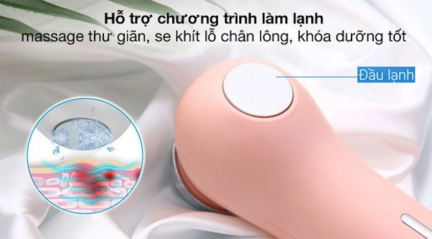 Máy massage đẩy tinh chất Halio Coral với chế độ Cool