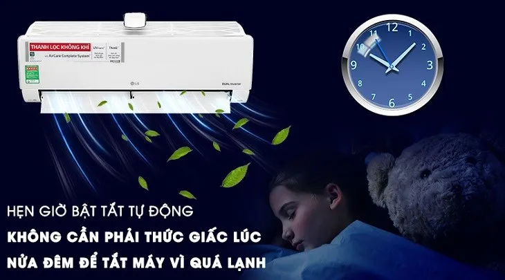Chế độ ngủ ban đêm máy lạnh LG Inverter 1 HP V10APFUV