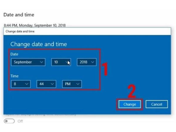 Thiết lập múi giờ trên Windows 10