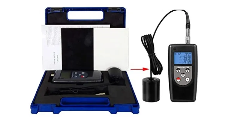 Cần chuẩn bị sẵn sàng thiết bị của máy đo màu sắc, bao gồm cả pin và nguồn điện