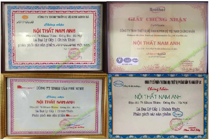 Giấy chứng nhận đại lý phân phối máy xông hơi chính hãng