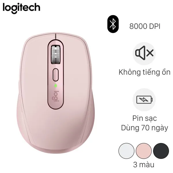 Chuột sạc Bluetooth Silent Logitech MX Anywhere 3s, thể hiện sự đa dạng về thương hiệu và mẫu mã trong ngành linh kiện máy tính, liên quan đến cách chế tạo bộ phận của máy Asus 7 2013