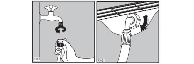 Cách lắp đặt máy giặt Electrolux: nguồn nước vào