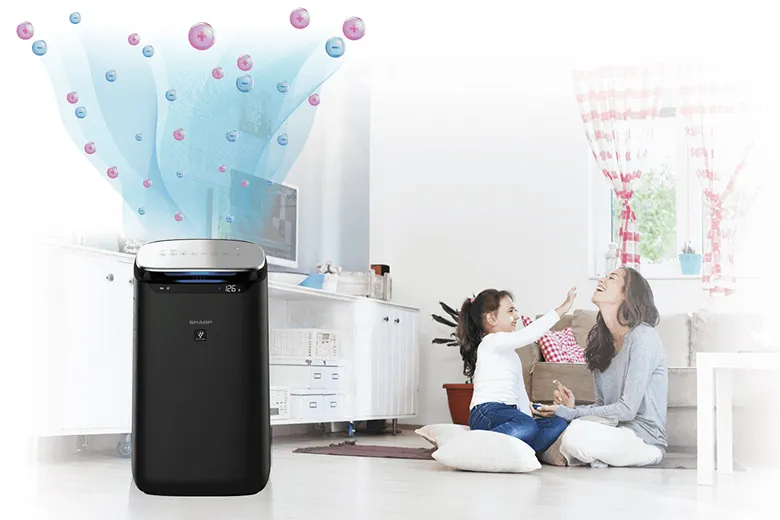 Máy lọc không khí Sharp minh họa cho việc chọn công suất phù hợp khi sử dụng máy lọc không khí
