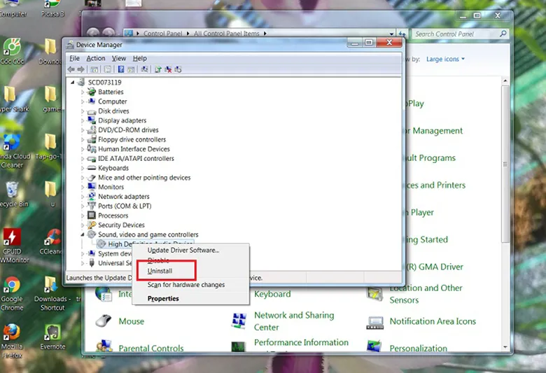 Thực hiện cách xóa xong và cài lại