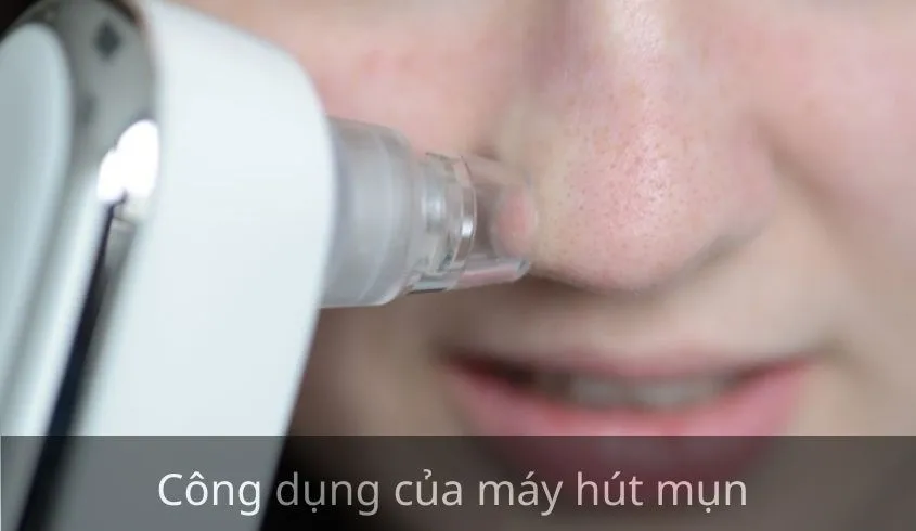 Biểu tượng minh họa các công dụng của máy hút mụn trong chăm sóc da mặt