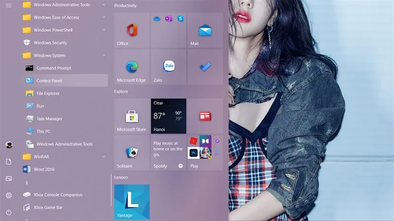 Kéo thả Control Panel ra Desktop