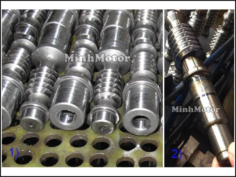 Cấu tạo cốt của hộp số giảm tốc trục vít bánh vít với độ bóng và độ cứng cao