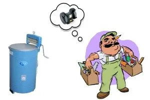 Máy giặt cũ là nguồn cung cấp linh kiện lý tưởng cho việc chế tạo máy giặt bằng cơ.