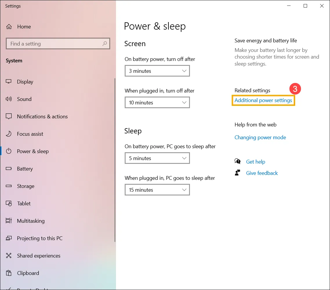 Mở Các Cài Đặt Nguồn Bổ Sung Trong Windows 10 Để Thiết Lập Ngủ Đông Máy Tính Asus
