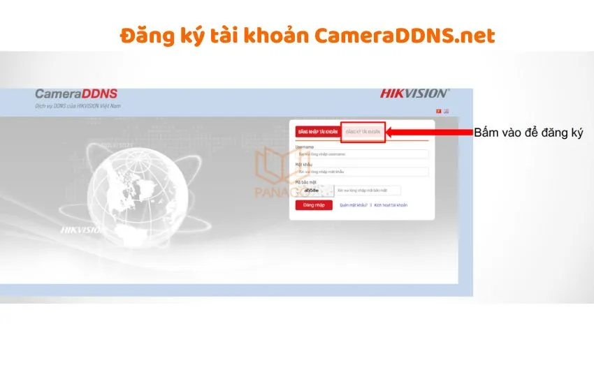 Đăng ký tài khoản CameraDDNS.net