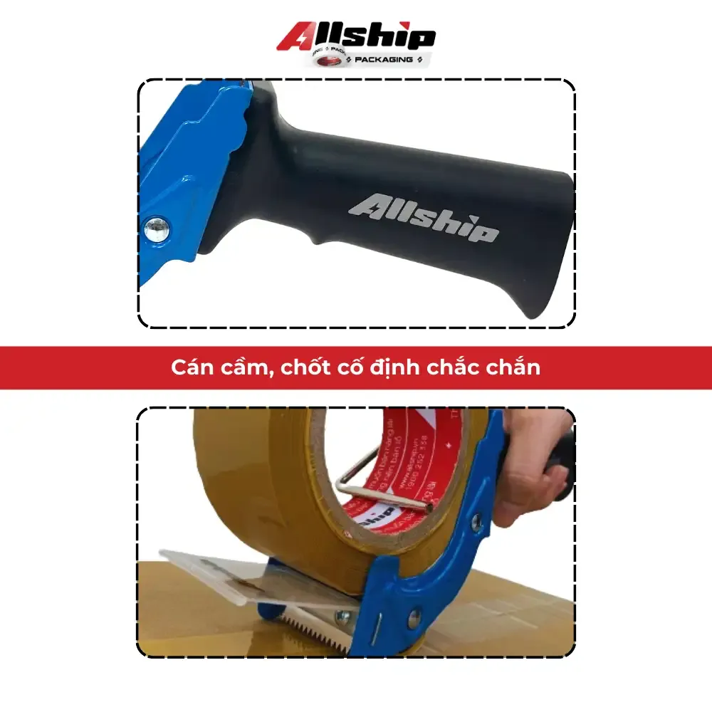 Hình ảnh dao cắt băng keo Allship với cuộn băng dính