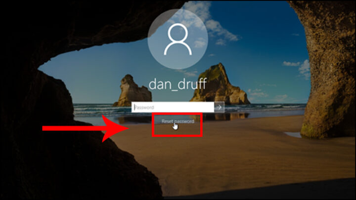 Nút reset mật khẩu cho Local Account giúp mở khóa máy tính