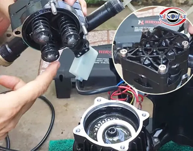 Khắc phục sự cố đầu bơm máy rửa xe cao áp chảy dầu bằng cách kiểm tra và thay thế phớt piston