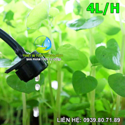 Béc tưới nhỏ giọt bù áp 4 lít/giờ chất lượng cao