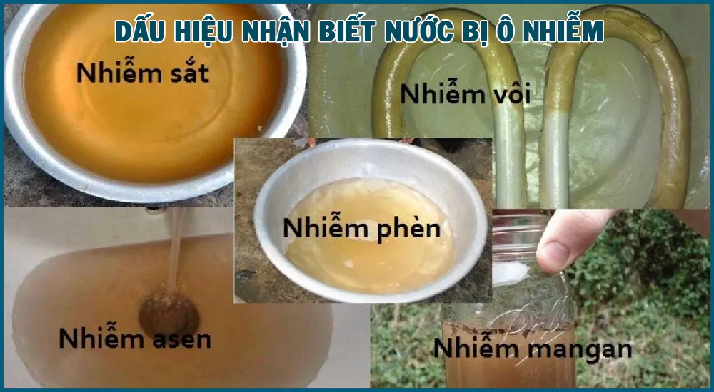 Nhận biết nước giếng khoan bị ô nhiễm