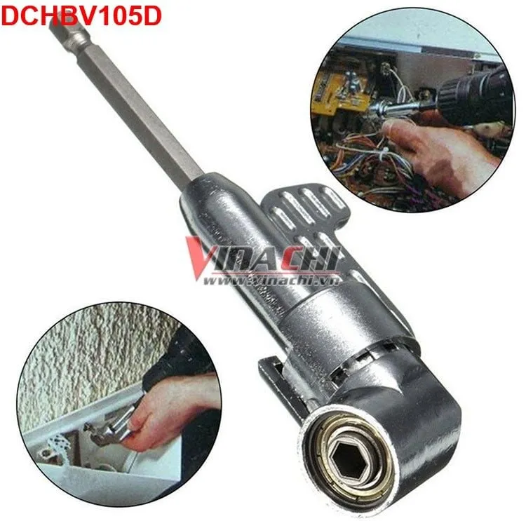 Đầu chuyển hướng mũi bắt vít 105 độ giúp thao tác dễ dàng trong không gian hạn chế