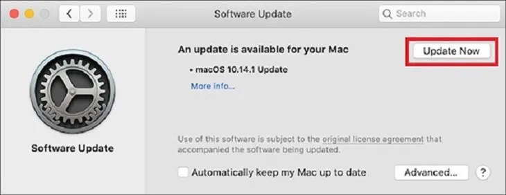 Chọn Update Now để cập nhật phiên bản macOS mới nhất