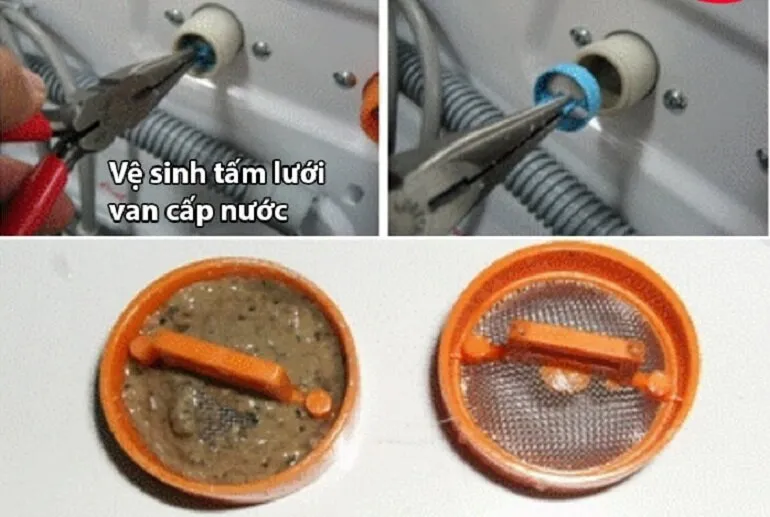 Máy giặt không cấp nước hoặc cấp nước yếu