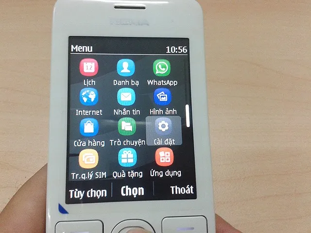 Điều chỉnh cài đặt màn hình chính Nokoa 206