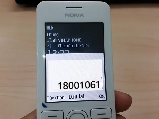 Cách lưu danh bạ mới trên điện thoại Nokoa 206